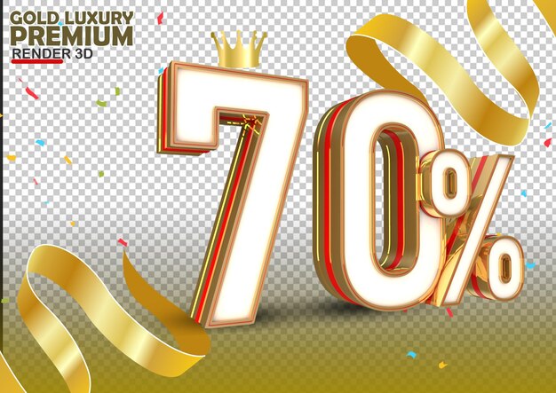 Render Gold Luxury Premium 3D 70 por ciento