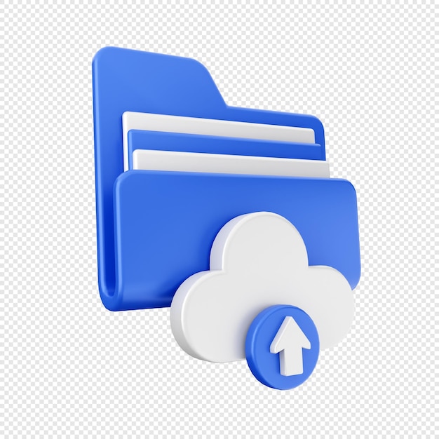 Render ilustrasi ikon folder 3D