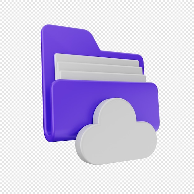 Render ilustrasi ikon folder 3D
