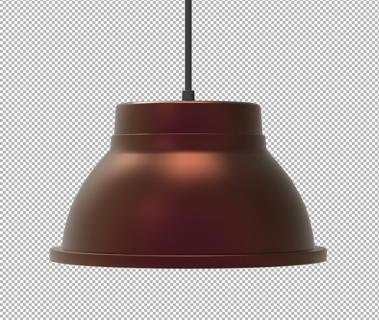 PSD render de lámpara de techo aislada