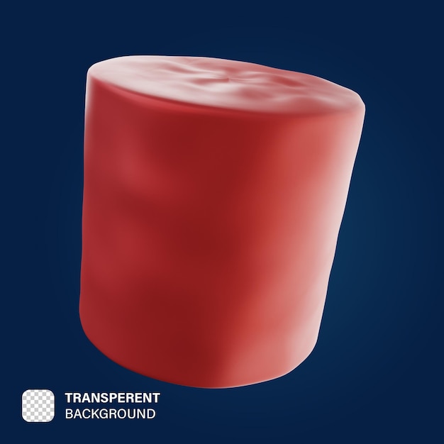 Render de logotipo de cilindro 3D de arcilla PSD