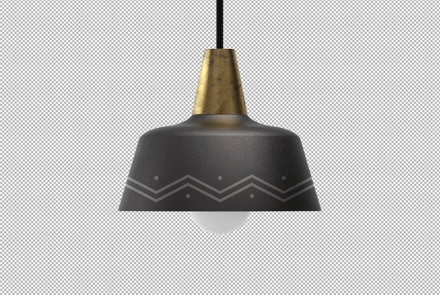 Render of isolated 3d hanging lamp scene creator.