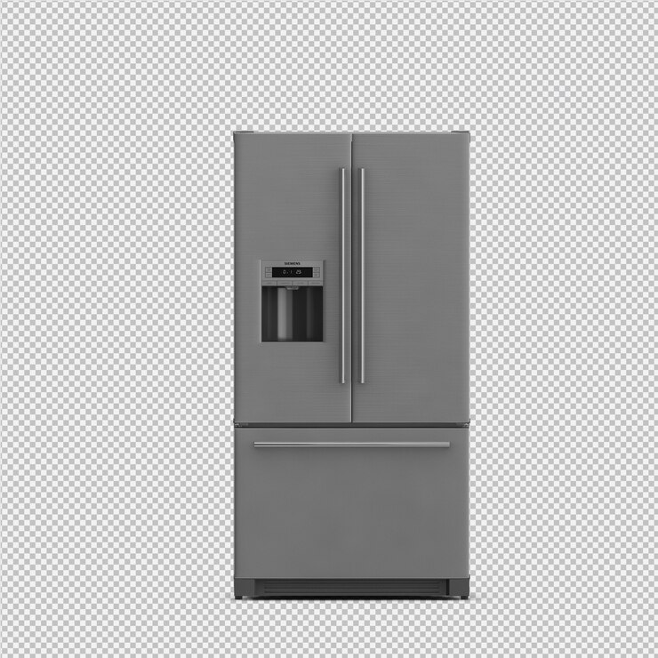 Render terisolasi 3D Kulkas isometrik