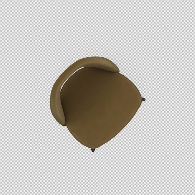 Render terisolasi 3D Kursi Isometrik
