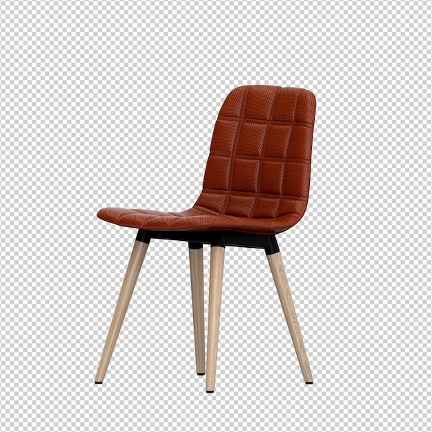 Render terisolasi 3D Kursi Isometrik
