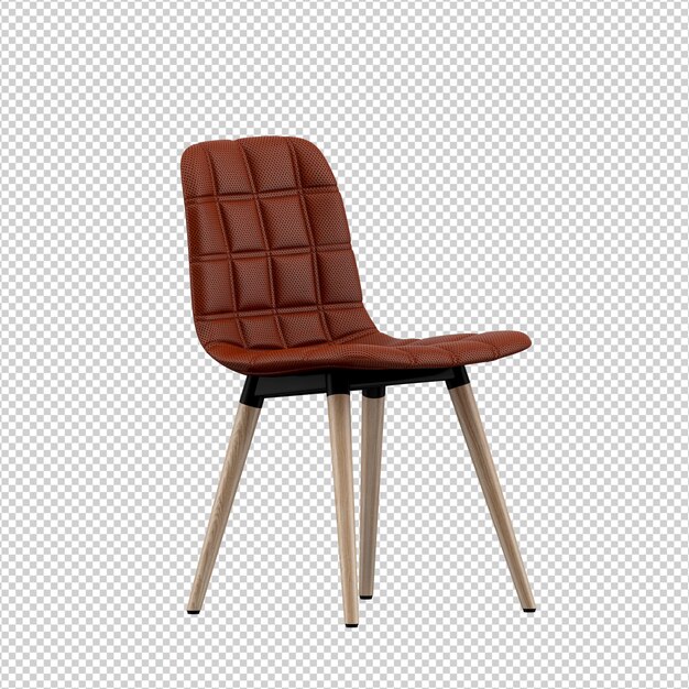 Render terisolasi 3D Kursi Isometrik
