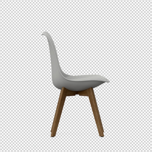 Render terisolasi 3D Kursi Isometrik