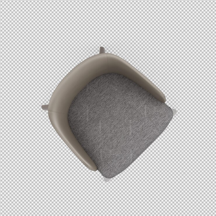 Render terisolasi 3D Kursi Isometrik