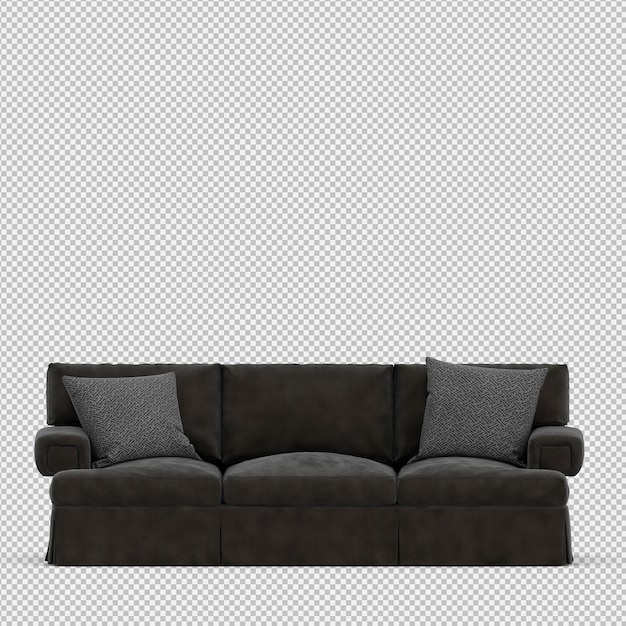 Render terisolasi 3D Sofa Isometrik