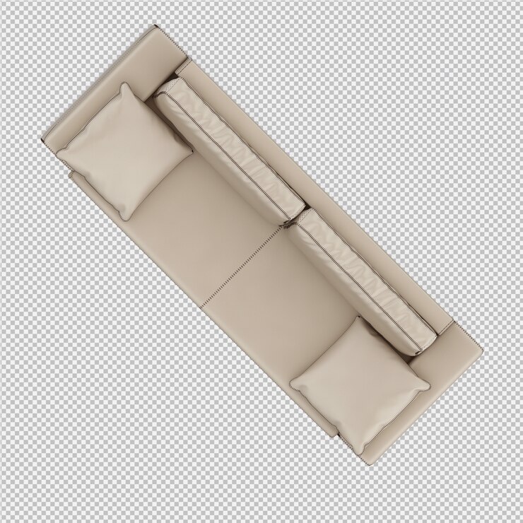 Render terisolasi 3D Sofa Isometrik
