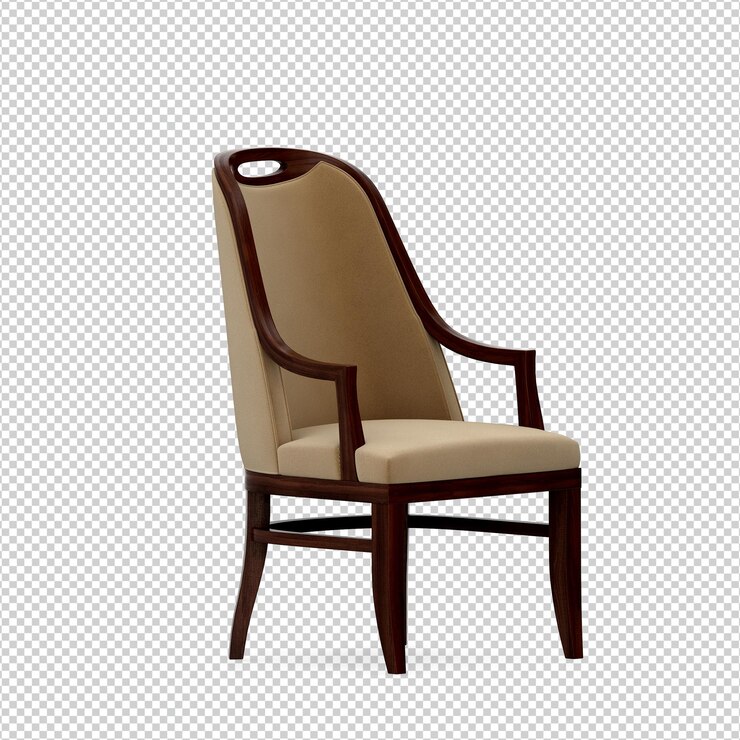 Render terisolasi kursi 3D