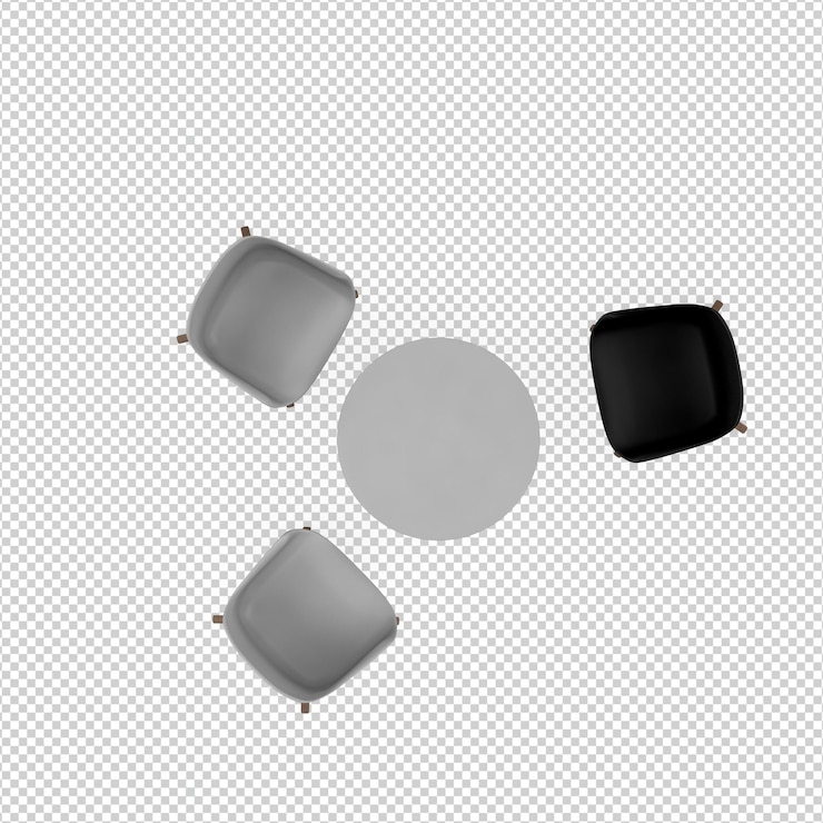 Render terisolasi kursi 3D