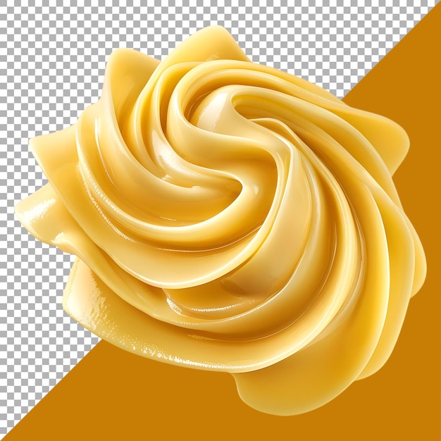 PSD rendering 3d d'un beurre jaune sur un fond transparent généré par ai