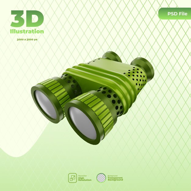 rendering 3d Binocolo
