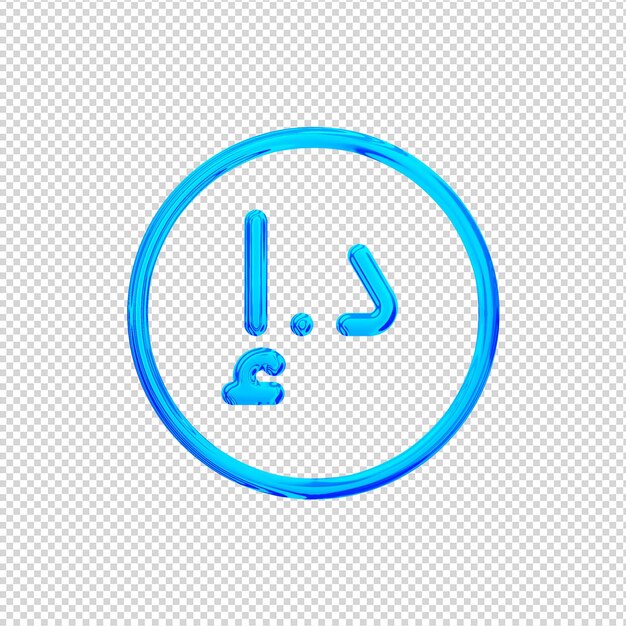 Rendering 3D blu lucido