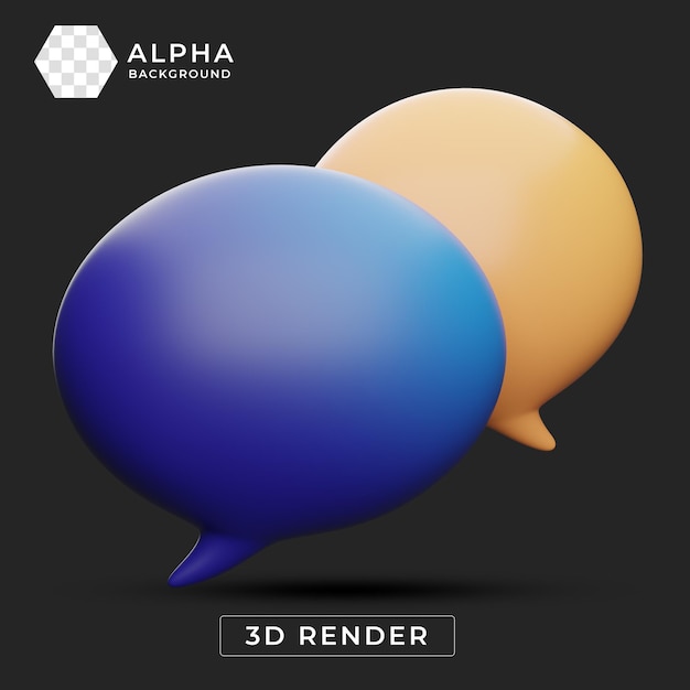 Rendering 3D de bulles de parole pour le chat et la communication