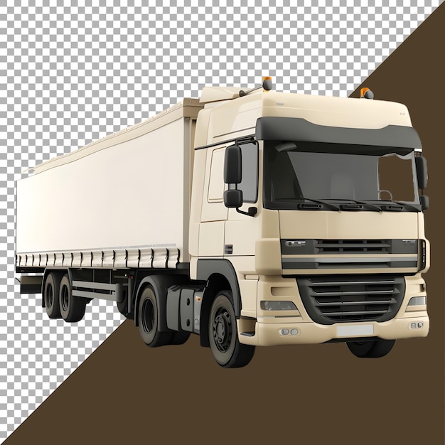 PSD rendering 3d d'un camion lourd sur un fond transparent généré par ai