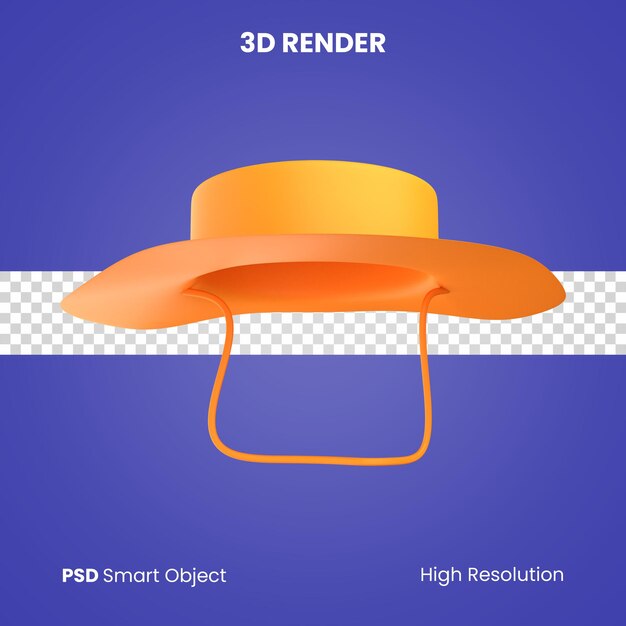 Rendering 3d cappello isolato
