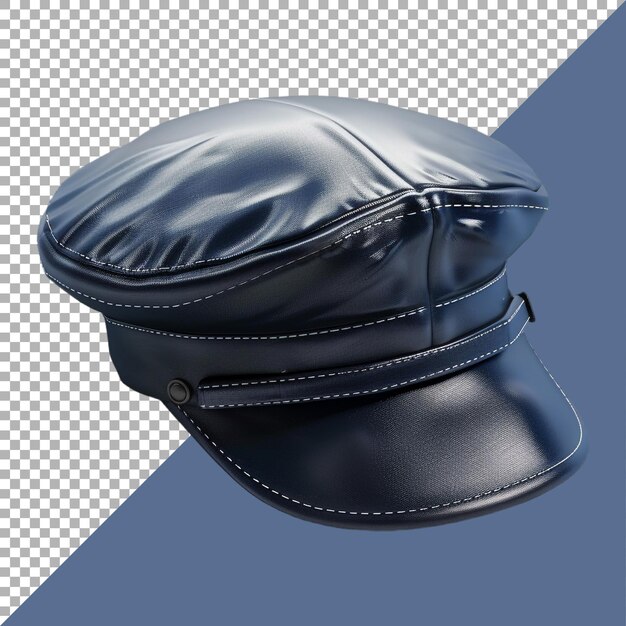 PSD rendering 3d d'une casquette ou d'un chapeau de police sur un fond transparent