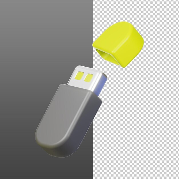 Rendering 3D d'une clé USB flash