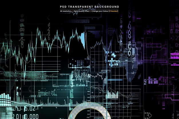 PSD rendering 3d d'une communication de réseau sur un fond transparent