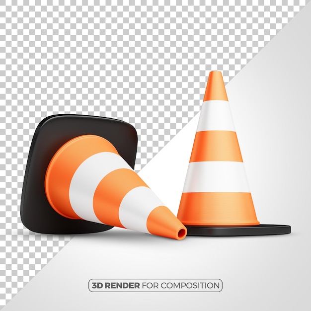 Rendering 3D de la construction et du cône de circulation
