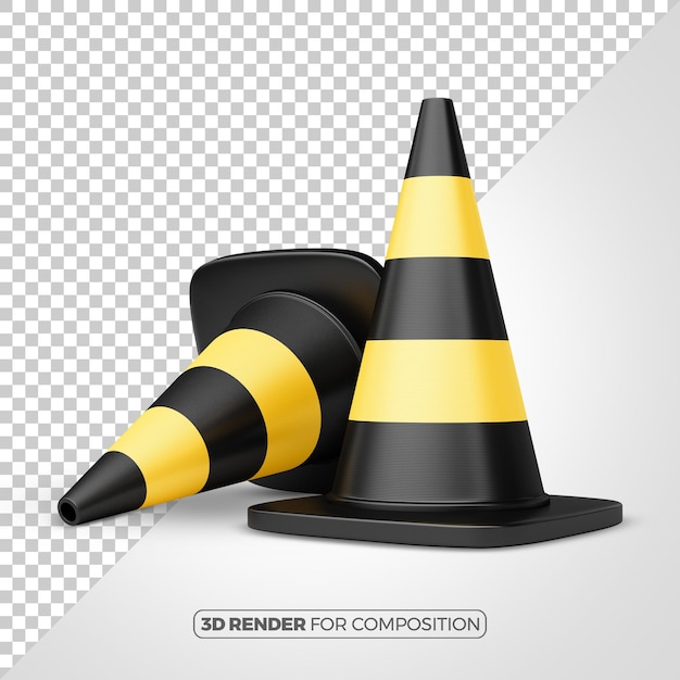 Rendering 3D de la construction et du cône de circulation