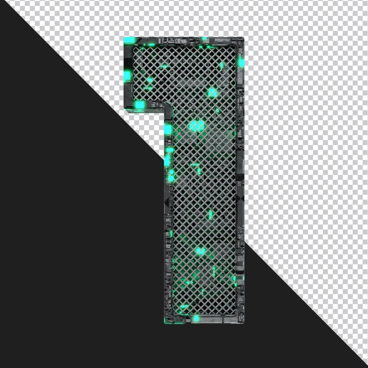 PSD rendering 3d dari huruf alfabet yang diisolasi