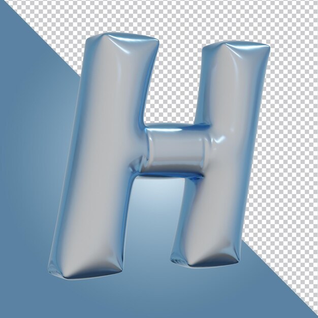 Rendering 3D dari huruf alfabet yang diisolasi