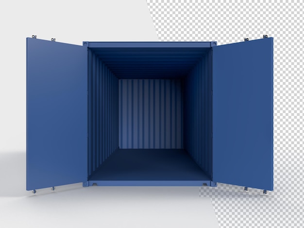 Rendering 3d dei contenitori di servizio logistico di spedizione del carico del container