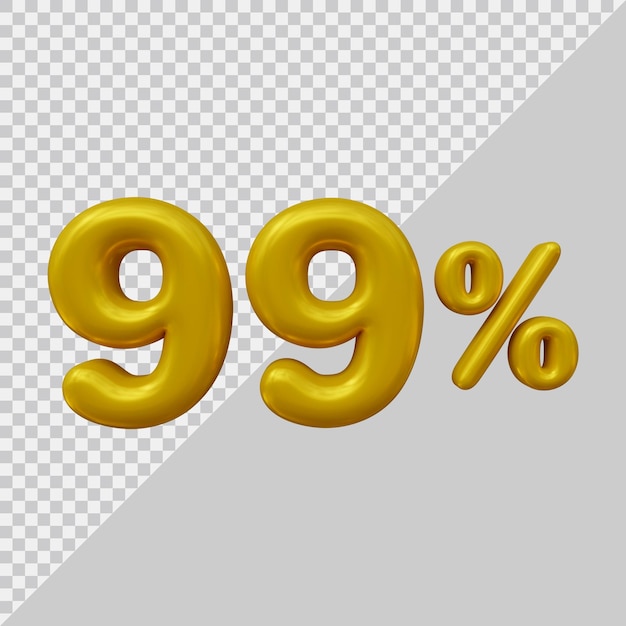 Rendering 3D del 99 percento con uno stile moderno