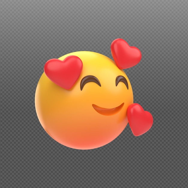 Rendering 3D del concetto di emoticon