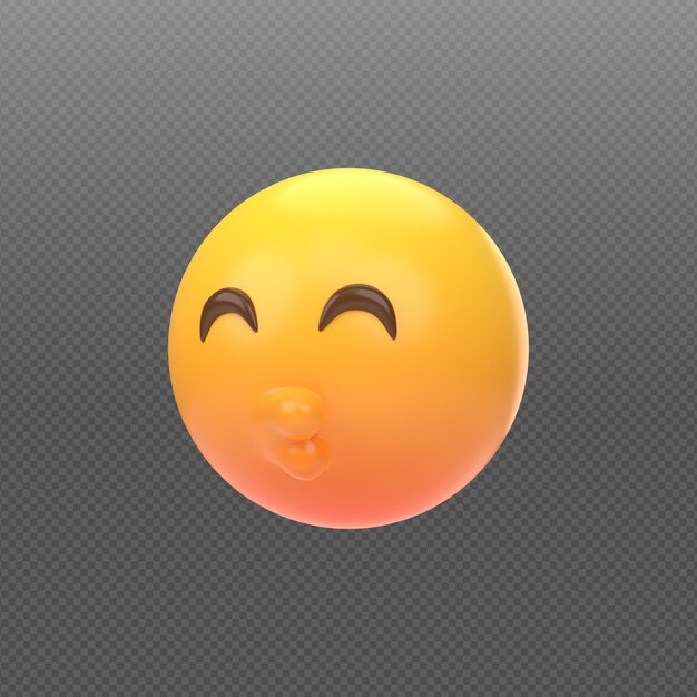 Rendering 3D del concetto di emoticon