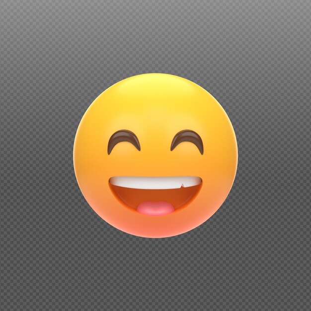 Rendering 3D del concetto di emoticon