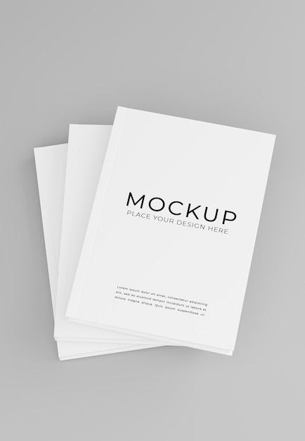 Rendering 3D del design mockup libro bianco