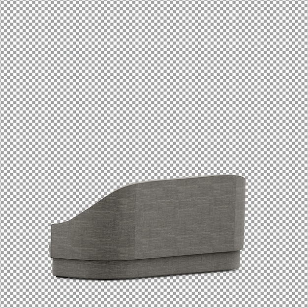 Rendering 3D del divano minimalista isolato