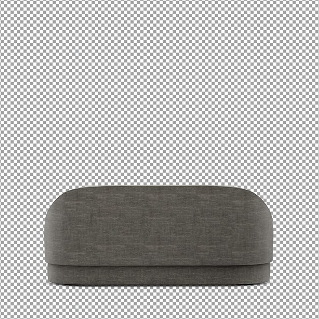 Rendering 3D del divano minimalista isolato