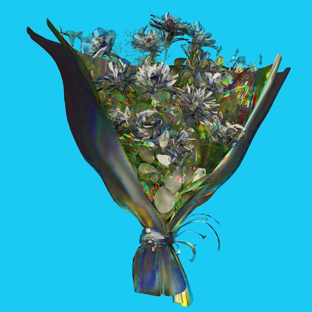 Rendering 3D del fiore primaverile