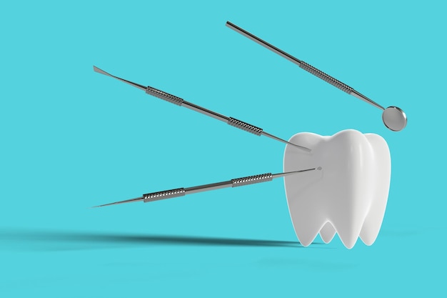 Rendering 3d del fondo della clinica per la cura dei denti