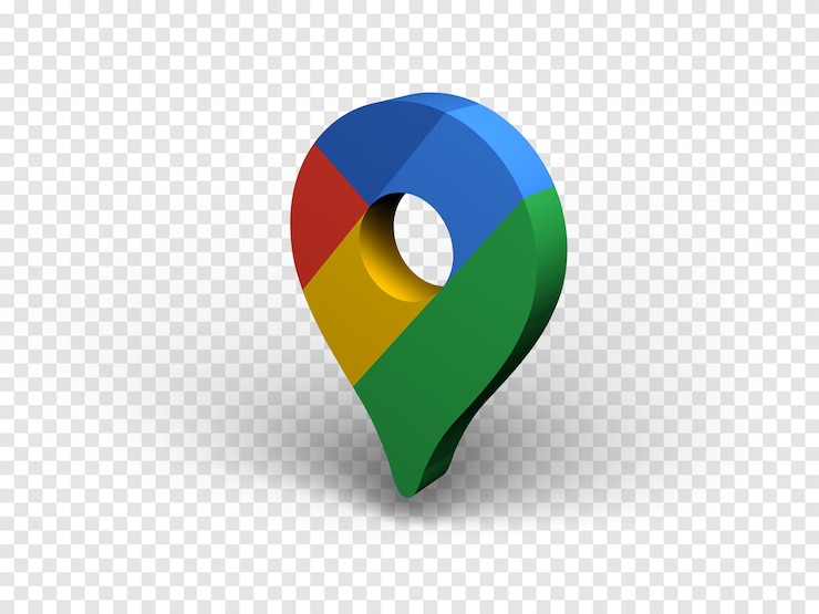 PSD rendering 3d del logo di google maps