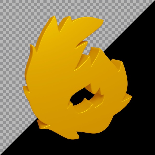Rendering 3D del numero 6