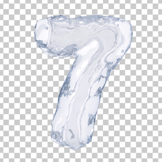 Rendering 3D del numero di ghiaccio 7
