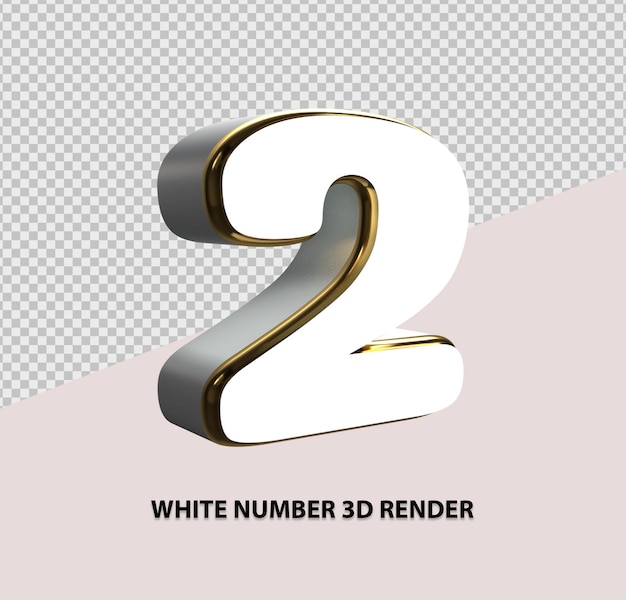 Rendering 3D del numero
