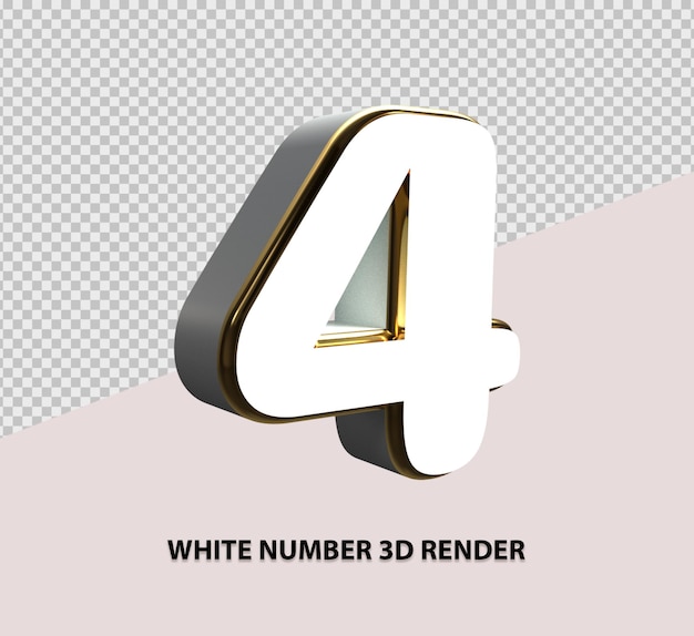 Rendering 3D del numero