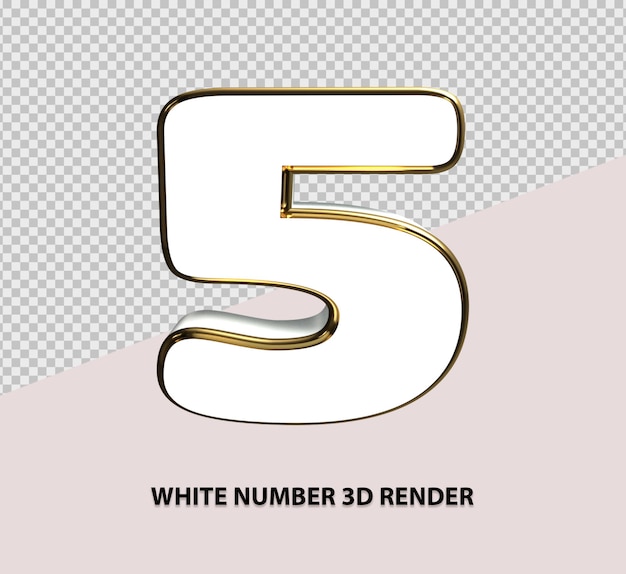 Rendering 3D del numero