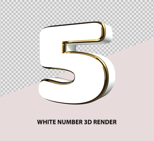 Rendering 3D del numero