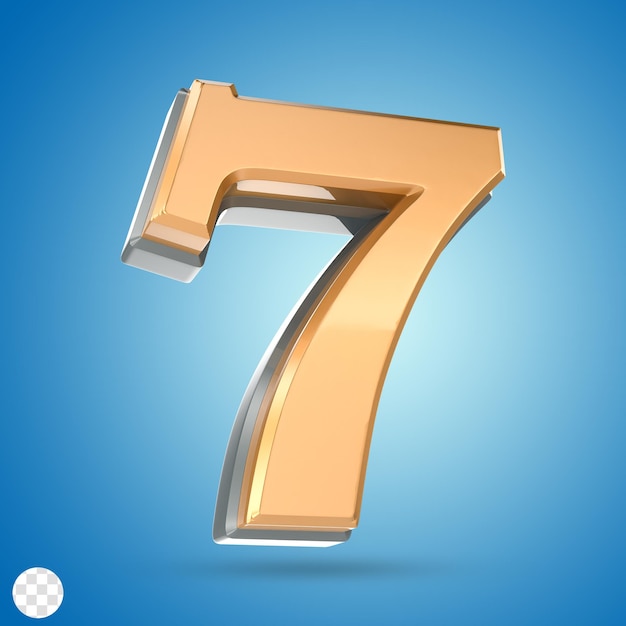 Rendering 3D del numero