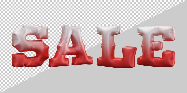 PSD rendering 3d del palloncino di testo di vendita