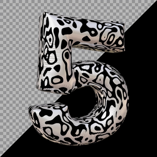 Rendering 3D del palloncino numero 5
