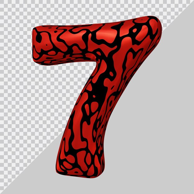 Rendering 3D del palloncino numero 7
